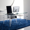 Lucite Study Room Furniture Table Desk Clear Acrylic Modern Office Desk