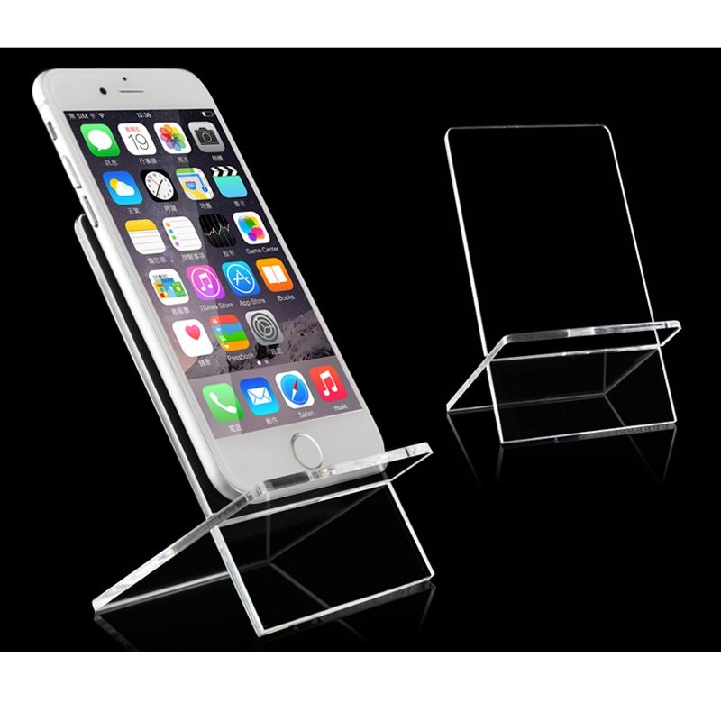 Custom made tabletop clear acrylic cellphone display stand
