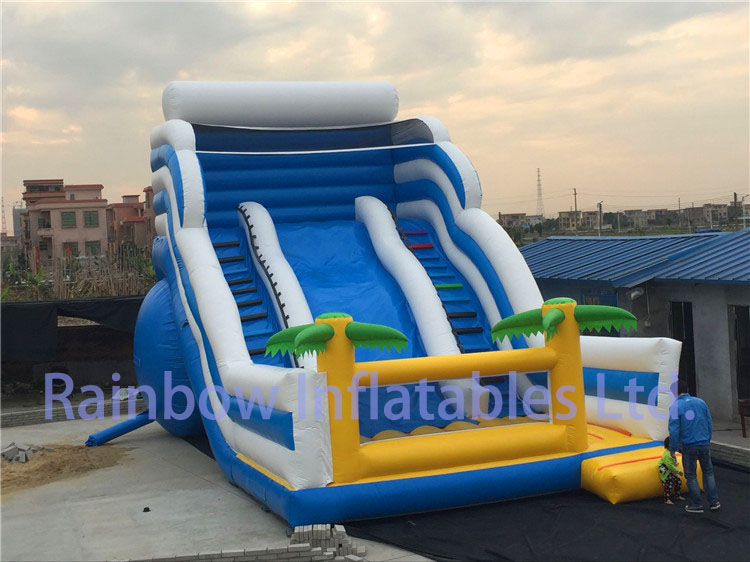 RB6094（10x6m） Inflatable Blue ocean Slide For Sale for child 