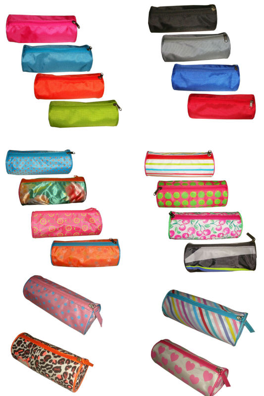 Round Zipper Stationery Pencil Bag Case Pouch