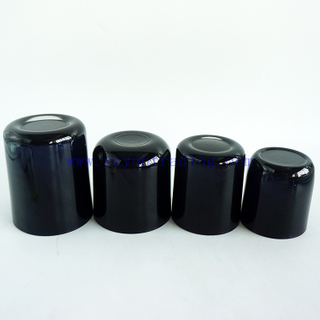 Wholesale 3oz 5oz 6oz 7oz 8oz 10oz 13oz 15oz 16oz 20oz Shiny Black Cylinder Glass Candle Bowls