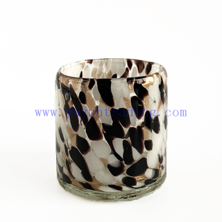 Fancy Design Glass Candle Jars Hand Blown Candle Holder for Candle Making