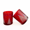 Christmas Tree Glass Candle Holder Red Candle Jar For New Year