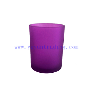 Popular 620ml Purple Empty Glass Candle Holder