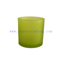 520ml Matte Green Glass Candle Holder 