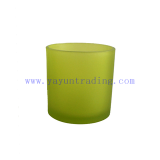 520ml Matte Green Glass Candle Holder 