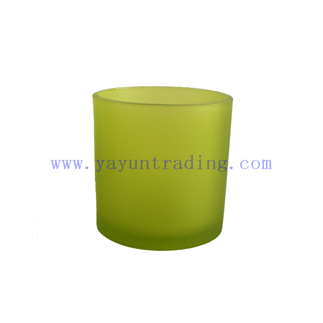 520ml Matte Green Glass Candle Holder 