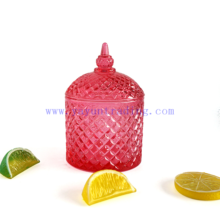 400ml red candle jar (1)