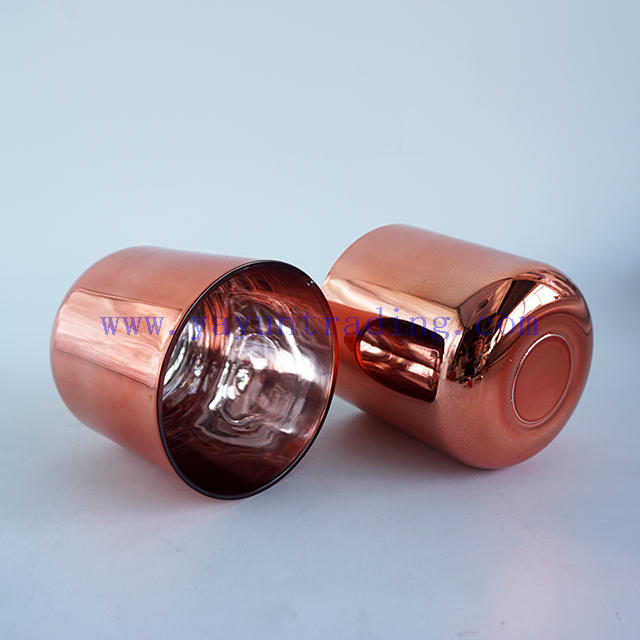 votives candle jars 16 oz rose gold glass candle containers for candle making