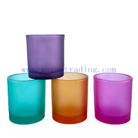 Glass Candle Jar Colored Luxury Custom Empty Glass Candle Vessel