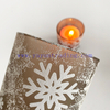 Snow pattern decoration 20cl 60cl hand blown unique candle container glass cup for candle making