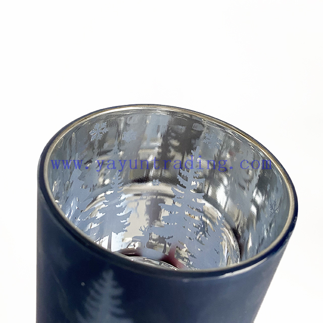 Different Sizes Natural Style Popular Laser Engraving Glass Candle Jar
