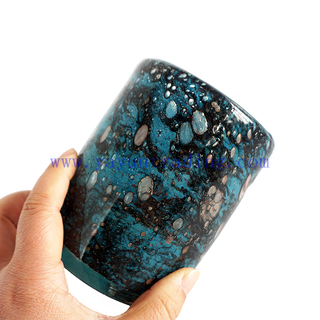 handmade unique glass candle jar 700ml handblown art candle holder for Holiday Wedding Party Celebration