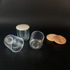 Hot Sell Luxury Candle Jars 8oz Clear Cheap Glass Candle Holder with Ceramic Wooden Lid