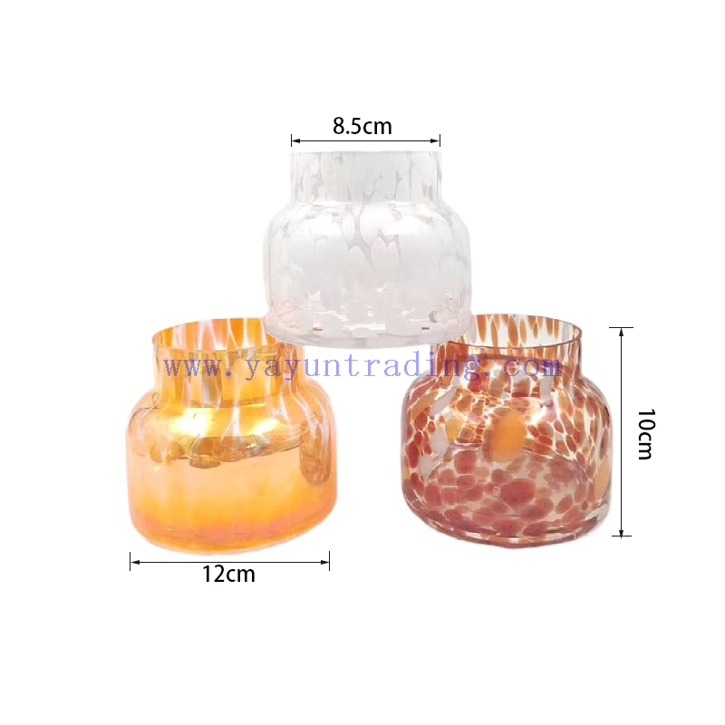 Yayun handmade 2024 iridescent leopard candle jar