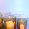 Wholesale Romantic Amber Tumbler Candle Jars Glass for Candle Making Glass Candle Holder