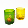 Empty Straight Side Glossy Frosted Custom Glass Candle Jar Holder for Candle Making
