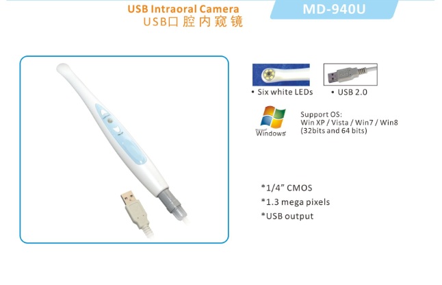 MD-940U USB Dental Intra-Oral Cameras Compatible with All Dental Software