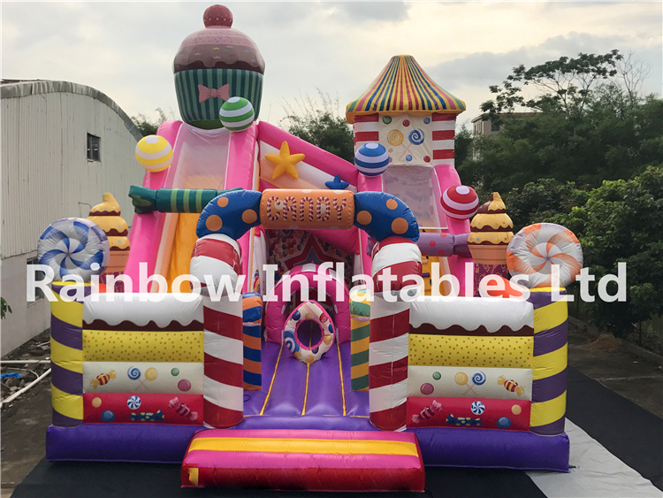 RB01051(12.5X7.5X9m) Inflatables Colorful candy house bouncy