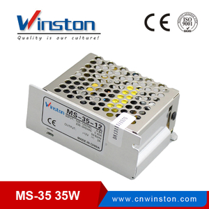 CE Rohs 35W MS-35 5v 12v 15v 24v dc fuente de alimentación de conmutación SMPS de salida única de tamaño mini con 2 años de garantía