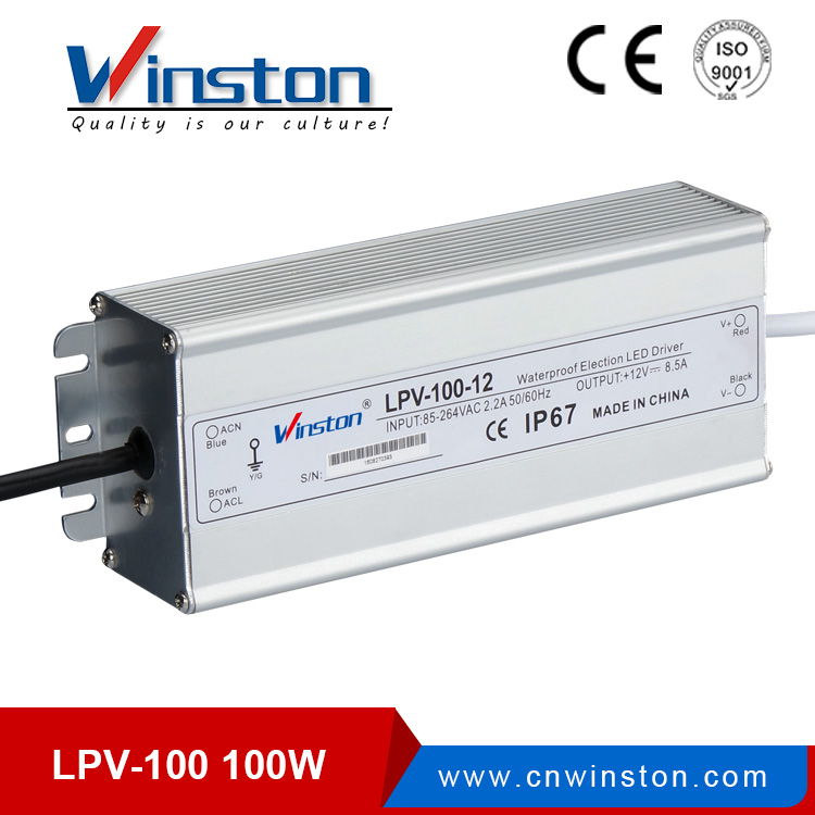 Малый размер LPV-100 светодиодный драйвер 100 Вт водонепроницаемый светодиодный источник питания