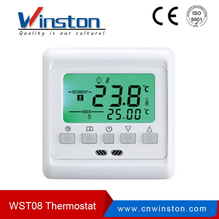 WST-08 Pantalla LCD multifunción termostato de ambiente programable