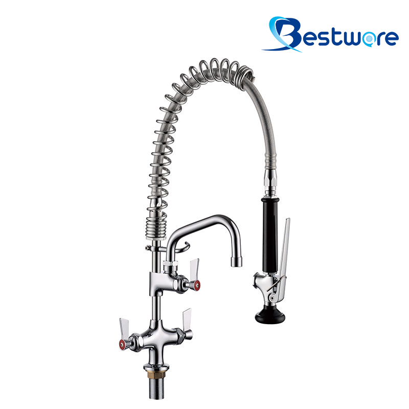 Café Dual Hob Mounted Pre Rinse Faucet With Pot Filler Leading Café Dual Hob Mounted Pre Rinse Faucet With Pot Filler