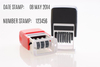 Self Inking date stamps , date size : 3mm or 4mm 