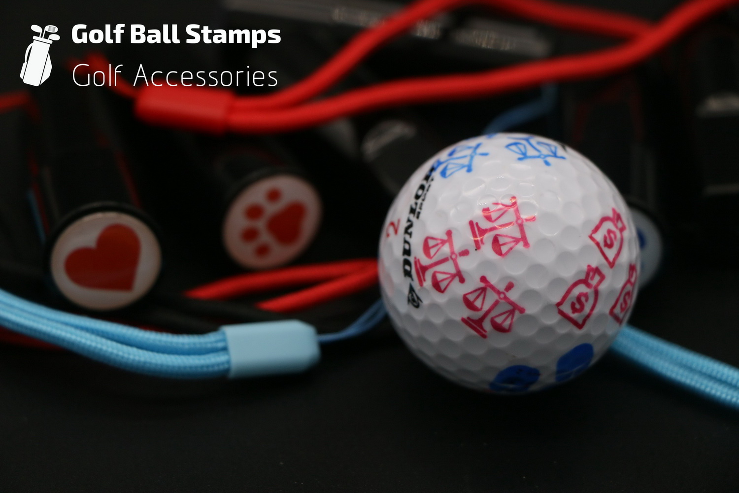 Plastic round Golf Ball Stamps Dia.11mm