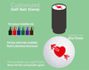 Plastic round golf ball stamps A11 Dia.11mm Indelible ink 