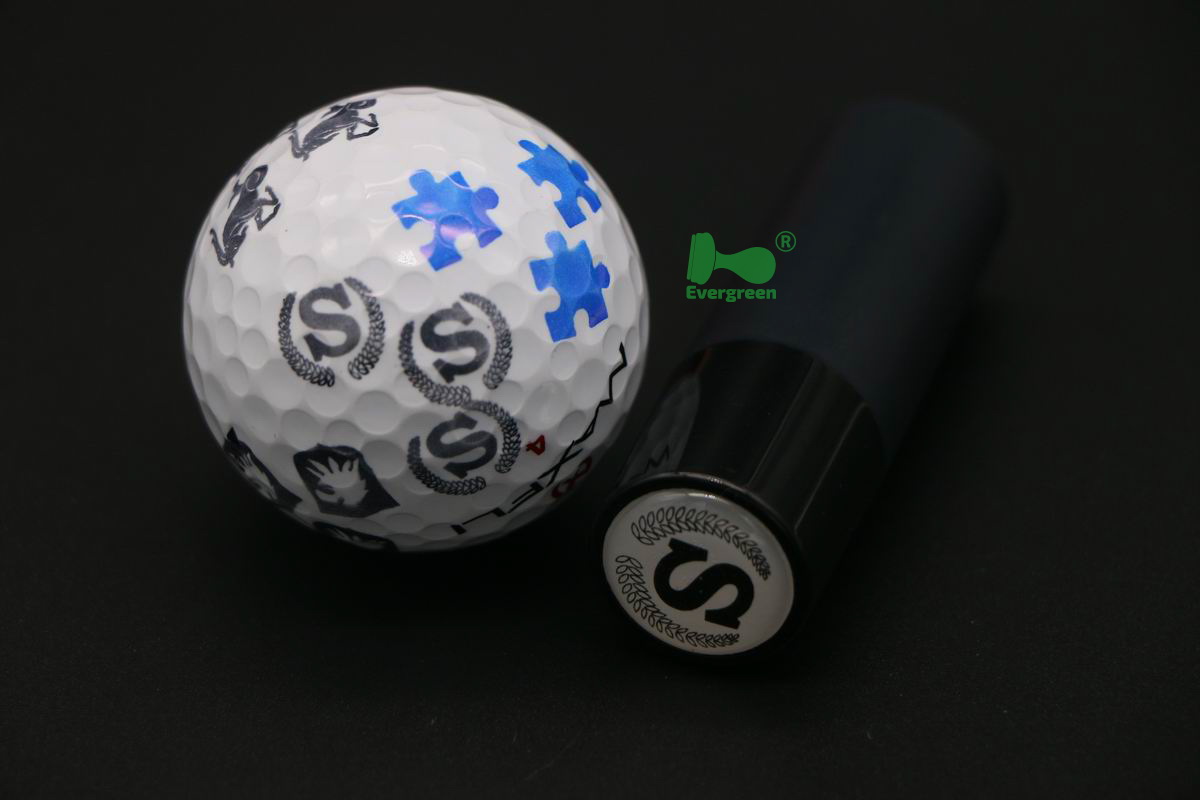 Customized round plastic Golf Ball Stamps Dia.12mm 