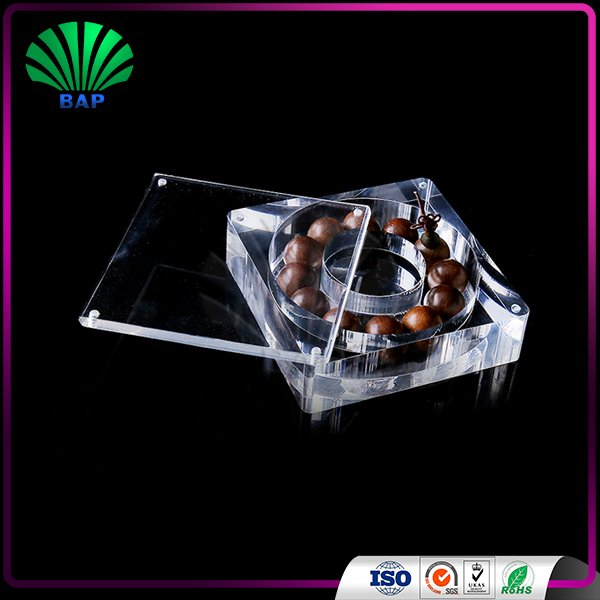 Wholesale Bracelet Organizer Small Clear Plexiglass Jewelry Display Box Bracelet Box with Lid