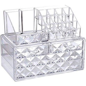 Crystal Clear Acrylic Display Makeup Storage Box Acrylic Cosmetic Organizer