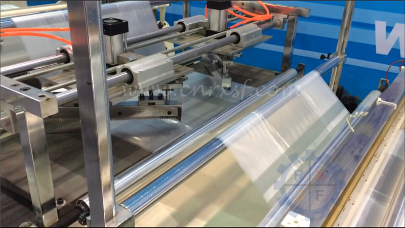 Semiautomatic square bottom bag making machine