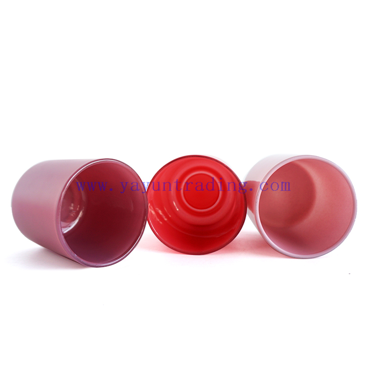 Low Price Low MOQ Promotion 12oz Customized Red Pink Color Empty Glass Jars for Candle Making