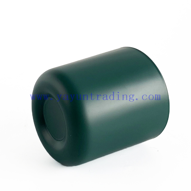 Customized luxury 8oz empty matte green glass candle jar with lid