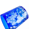 Hot Sale Blue Cylinder Shaped Shot Glass Cup/ Cocktail Juice Glass Cup