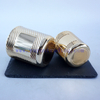 Different Size Empty Cylinder Popular Classical Gold Round Glass Candle Jar