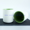 Fancy Ceramic Candle Holders 12oz Cylinder Votive Empty Wholesale Matt White Green Candle Jars