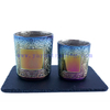 190ml 380ml Cylinder Round Electroplated Gredient Glass Candle Container