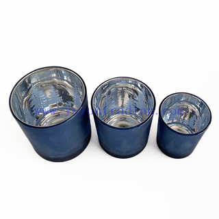 Different Sizes Natural Style Popular Laser Engraving Glass Candle Jar