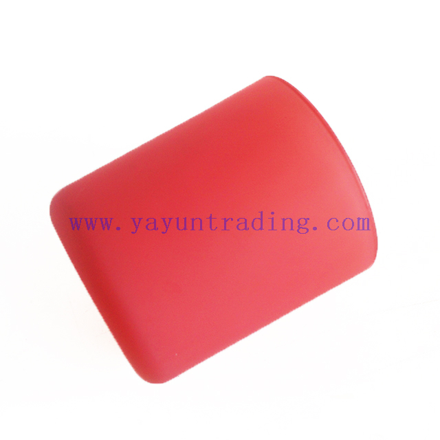 Matte Pink Jar Custom Color Frosted Glass Candle Holder with Wood Lid