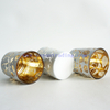 200ml Matte White Holiday Candle Jars With Laser Engraved Silver Gold Red Mercury Lantern Candle Holders