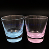 Popular Hot Sale Liquor Clear Glass Cup Colored Bottom Whisky Drinking Wine Glass