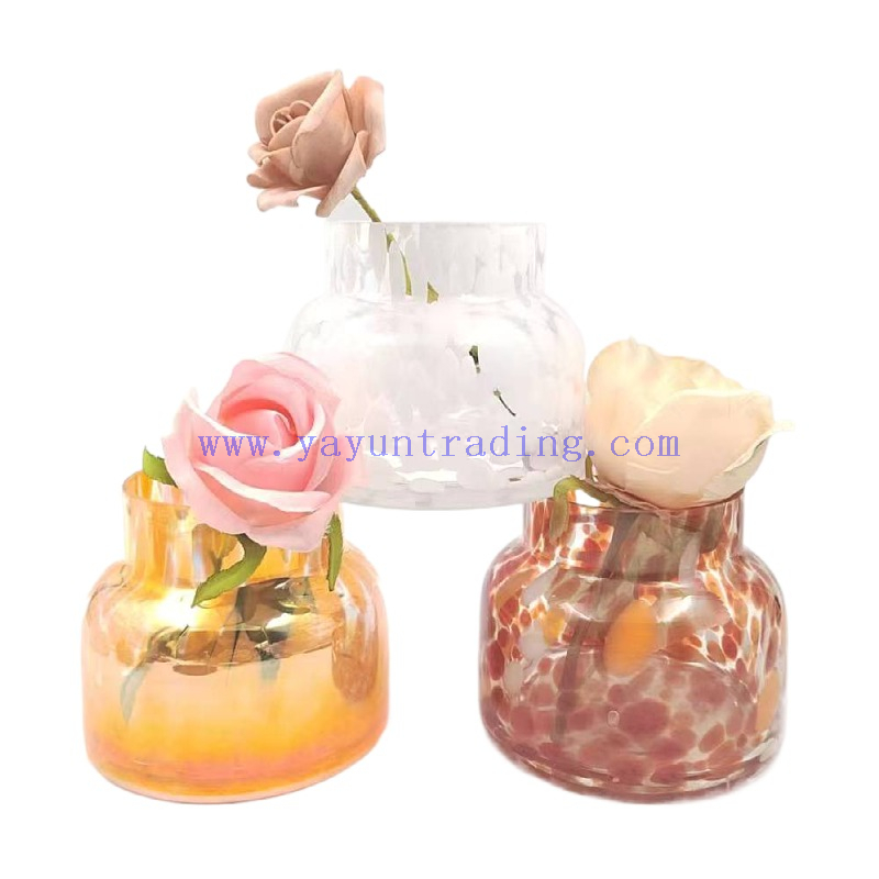 Yayun handmade 2024 iridescent leopard candle jar