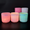 Custom Empty 16oz Colorful Candle Jars Vessel Container Glass Holder for Scented Candle Making with Silver Gold Rim