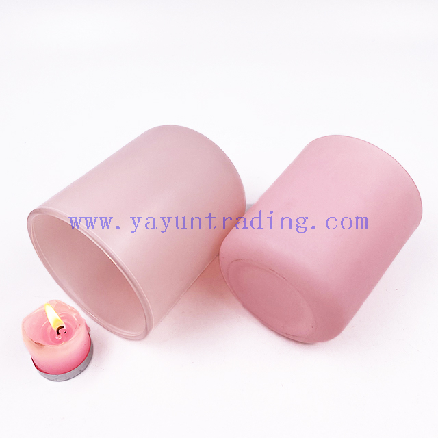 Wholesale Luxury Empty Customized Matte Colorful Glass Candle Jars for Candle Making