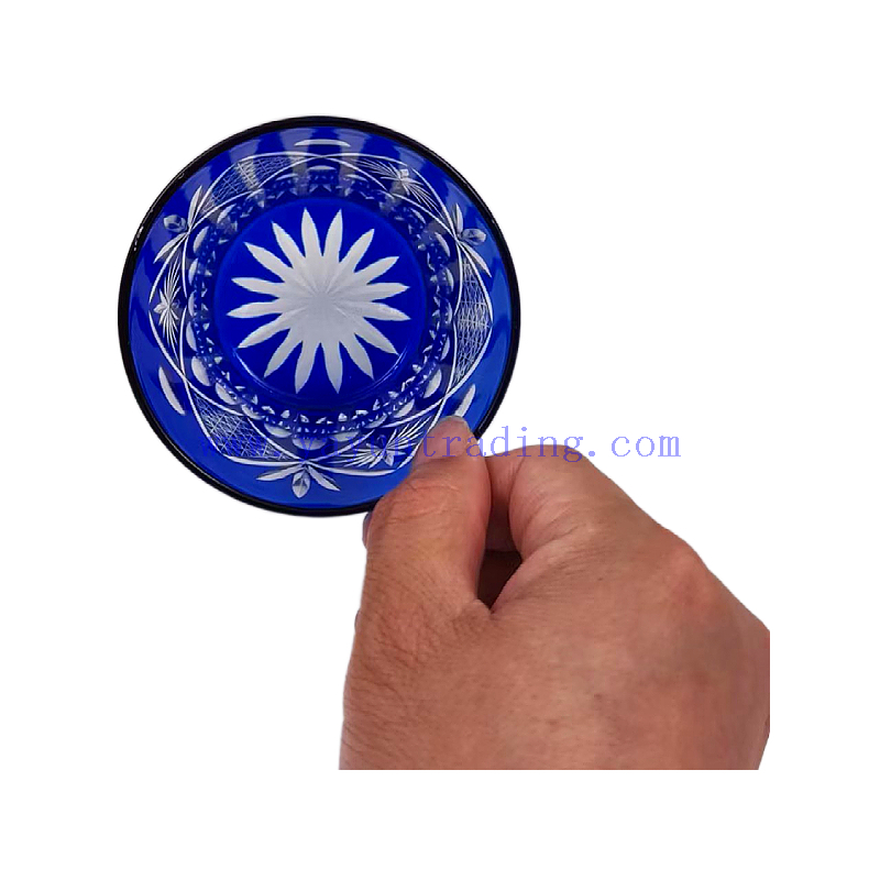 2023 Yayun handmade cobalt blue glass tumbler