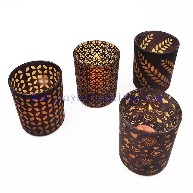 Home Decor Modern Colored Custom Glass Candle Vessel for Candle Making