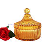 Luxury Colorful Pineapple Shape Empty Glass Candle Jars with Dome Glass Lids